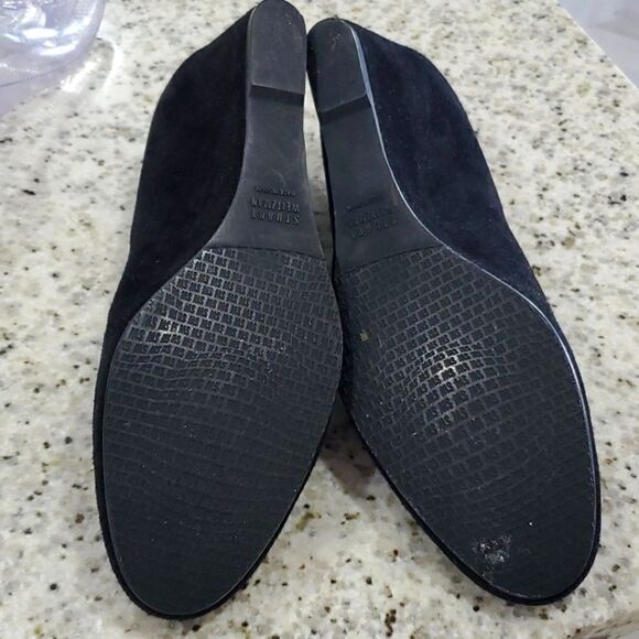 Stuart Weitzman,  Black Suede  Women’s Wedge, Size 8.5 - Picture 8 of 8